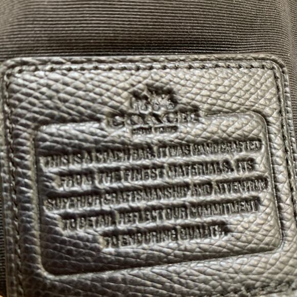 COACH Black Crossgrain Leather Large Slim N/S Swing Pack Crossbody F36063 - Picture 12 of 14